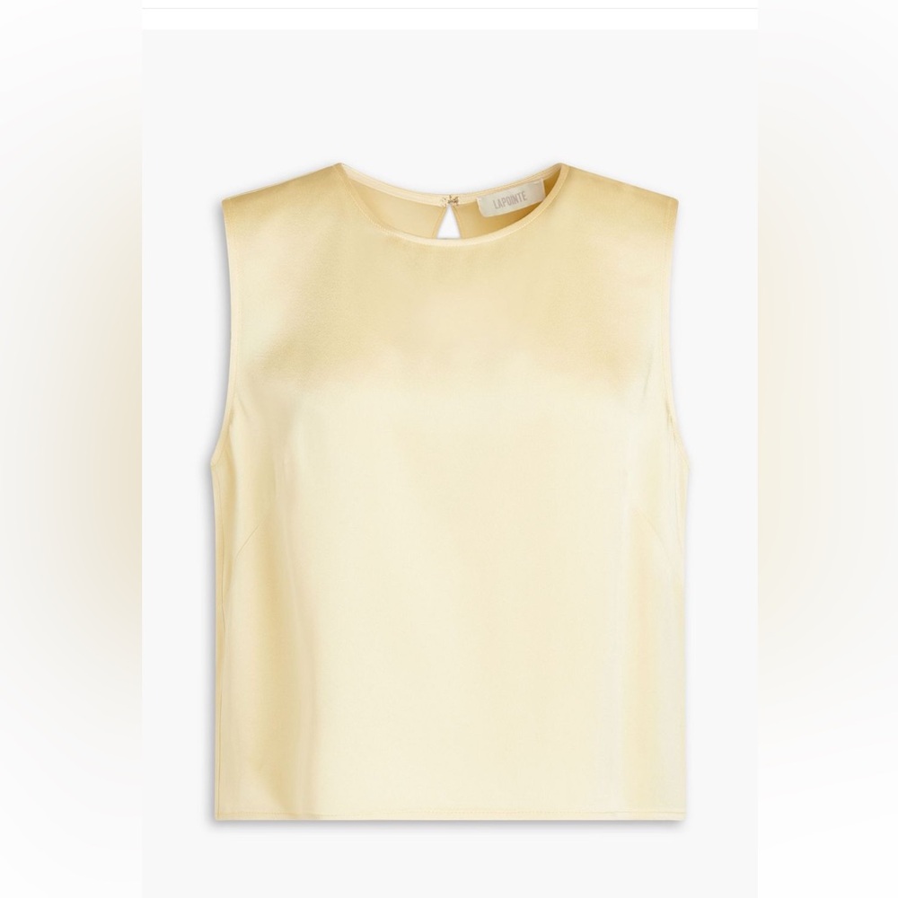 Sally LaPointe butter satin silk Sleeveless Top